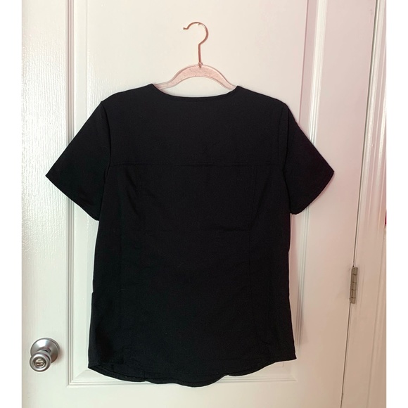 Scrubstar Mock Wrap Scrub Top Black M - Picture 8 of 8